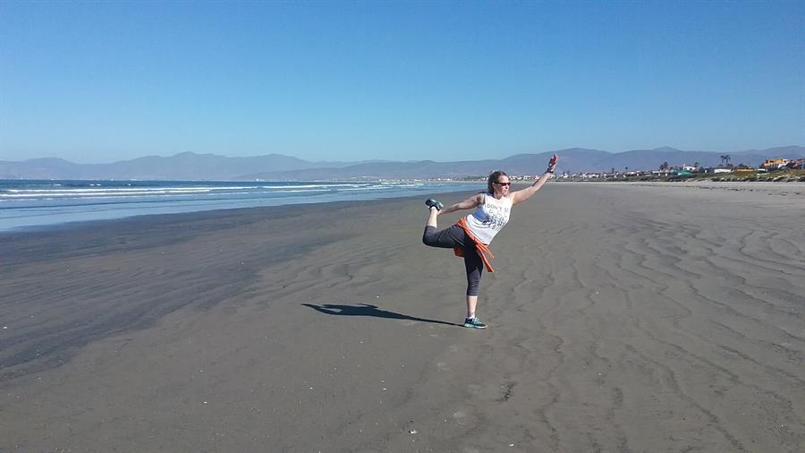 yoga Mexico beach